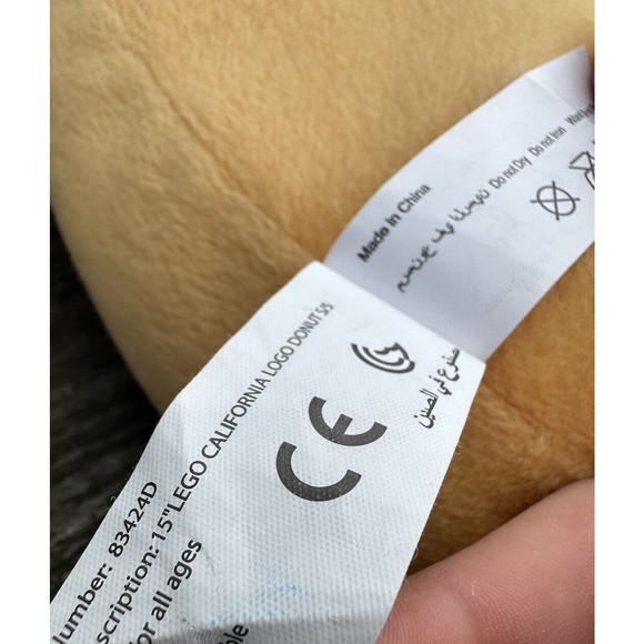 Lego Land California Large Plush Donut Orange Sprinkle Stuffed Toy Souvenir 15" - Picture 10 of 10